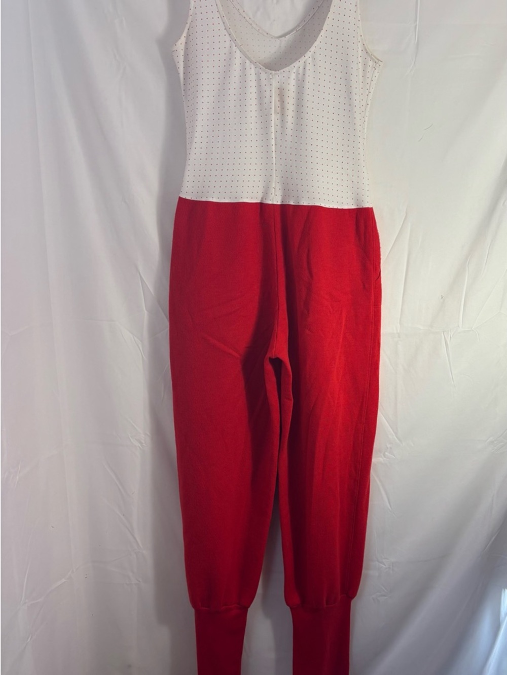 VTG Clown Core White + Red Polka Dot Jumpsuit Maximalist Size S - Picture 9 of 9